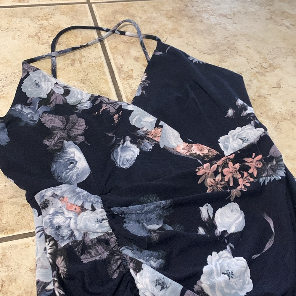 Floral high-low dress
